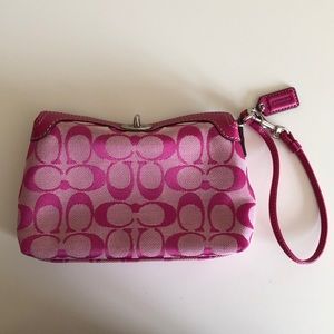 Pink Coach Wristlet